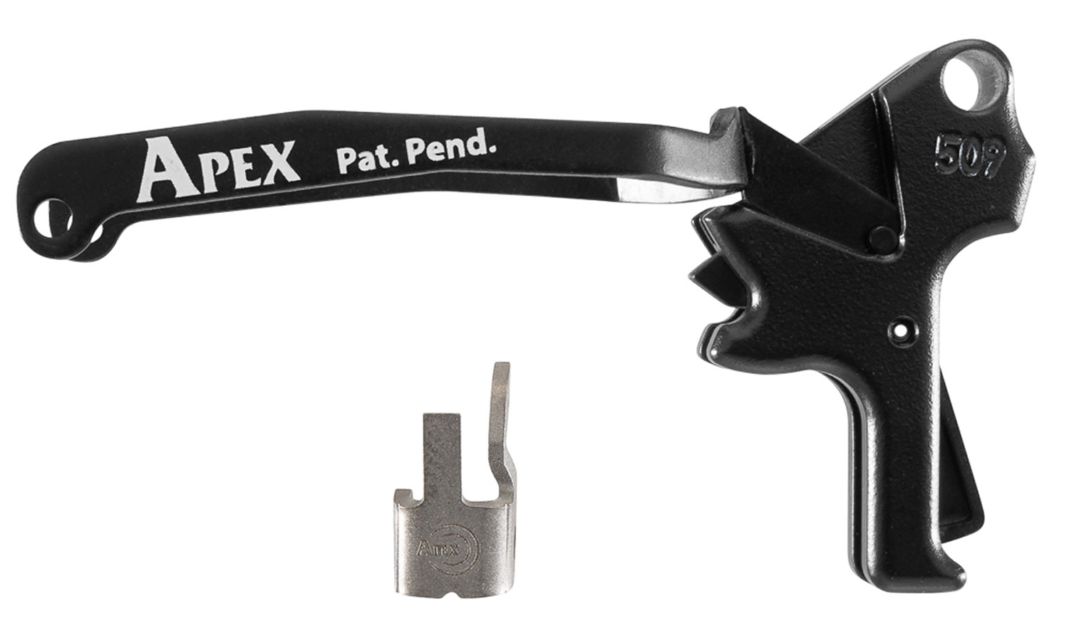 Apex Tactical 119125 Action Enhancement Trigger Kit Drop-in Trigger with 5.50 lbs Draw Weight & Black Finish for FN 509