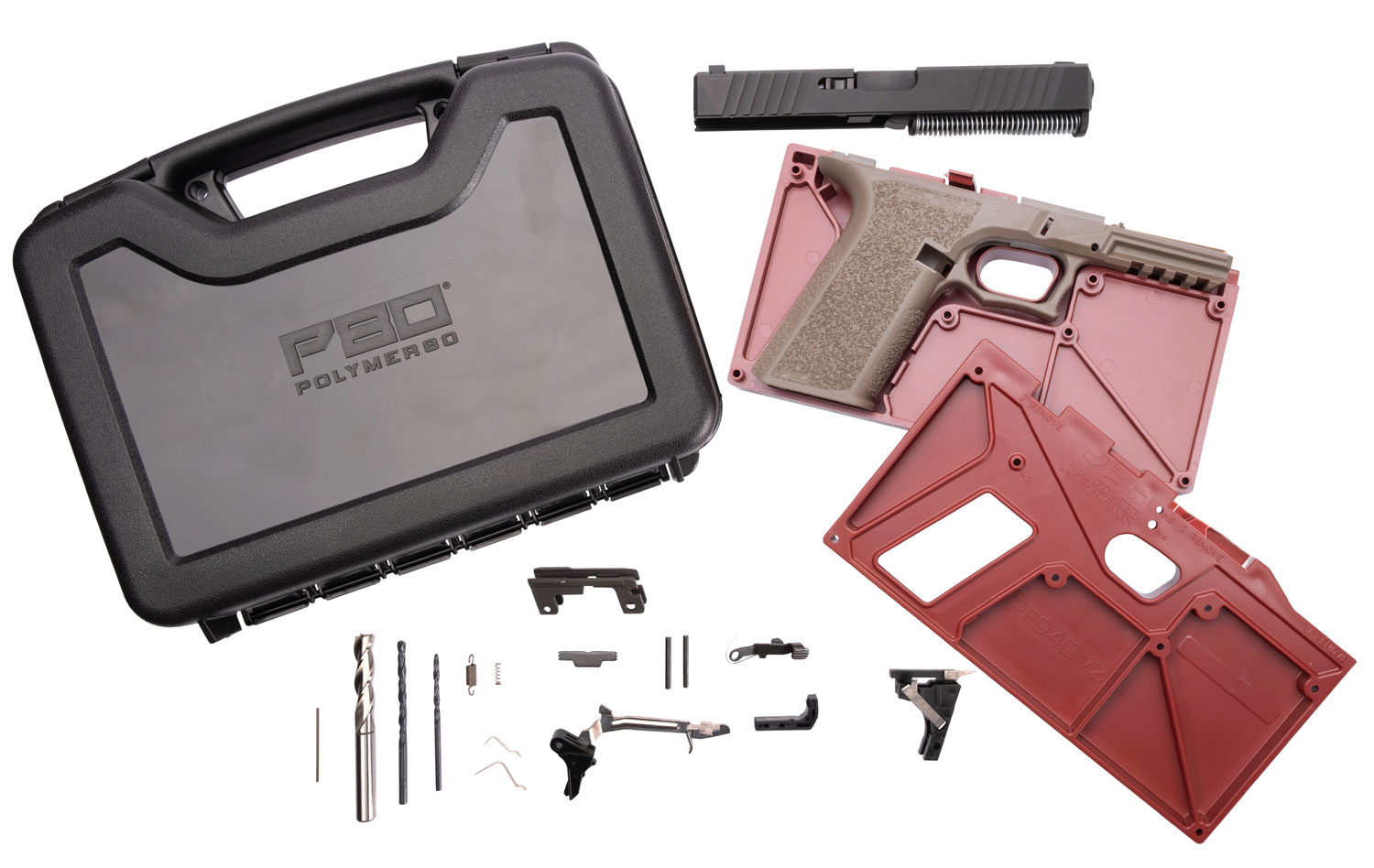 Polymer80 PF940V2BBSFDE PF940v2 Buy Build Shoot Kit Glock 17/22 Gen3 Polymer Flat Dark Earth 15rd
