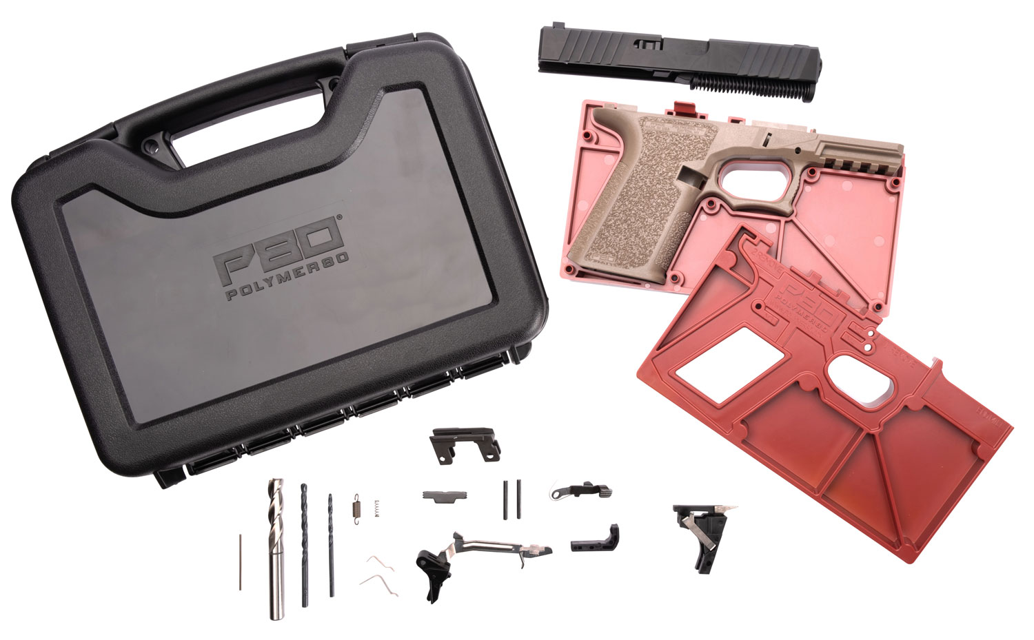 Polymer80 PF940CBBSFDE PF940C Buy Build Shoot Kit Glock 19/23 Gen3 Polymer Flat Dark Earth 15rd