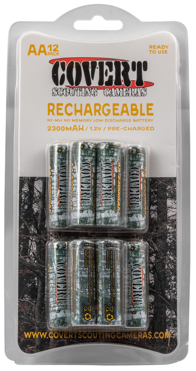 Covert Rechargeable Batteries  <br>  AA 12 pk