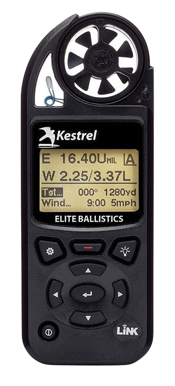 KestrelMeters 0857ABLK 5700 Elite Weather Meter Black AA Link Connectivity Applied Ballistics