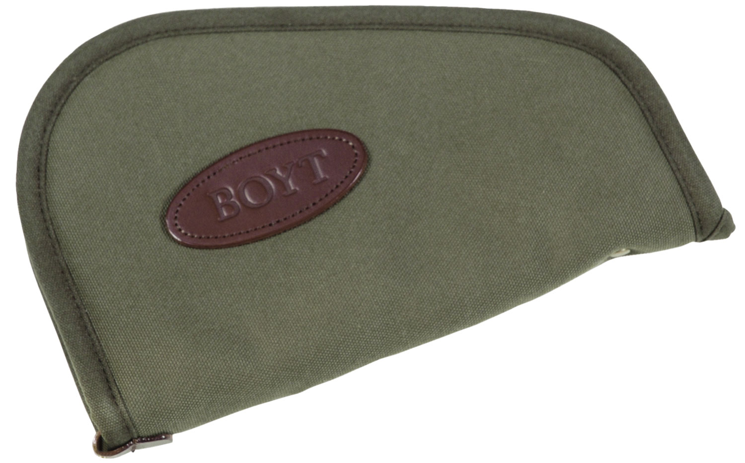 Boyt Harness 0PP600009 Heart-Shaped Pistol Rug made of Waxed Canvas with OD Green Finish, Quilted Flannel Lining, Full Length Zipper & Padding 8