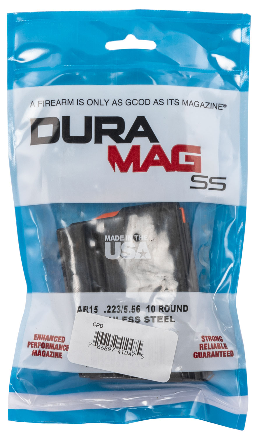 MAGAZINE DURA MAG SS AR15 10RD | STAINLESS STEEL BODY