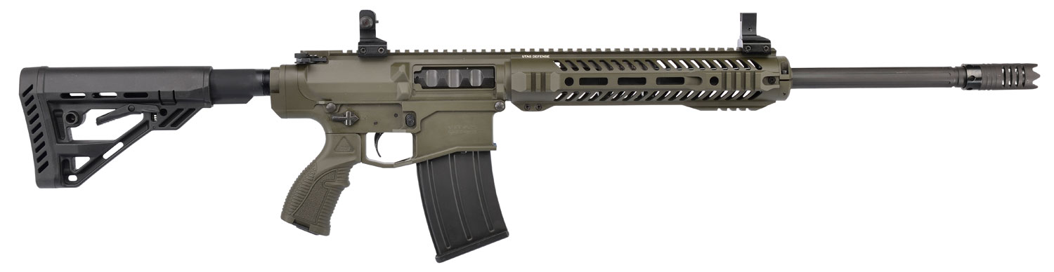 UTAS-USA XTR12OD1 XTR-12 Semi-Automatic 12 Gauge 5+1 5-Position Synthetic w/Pistol Grip Black OD Green Cerakote
