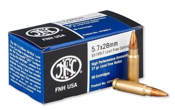 FN 5.7X28MM LEAD FREE SS195LF 50RD 40BX/CS 27GR JHP