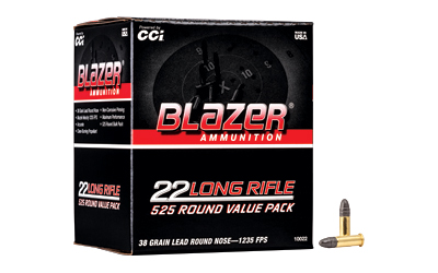 CCI 10022 Blazer Rimfire 22 LR 38 gr Lead Round Nose 525 Per Box/ 10 Case