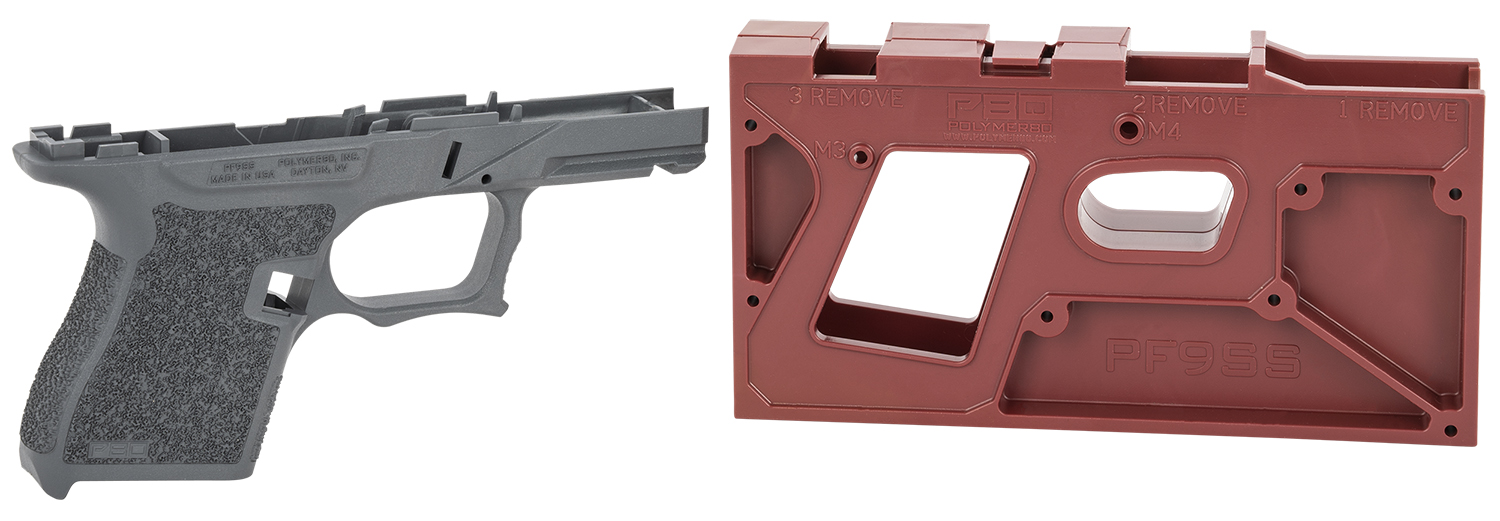 Polymer80 PF9SS-GRY PF9SS 80% Single Stack Pistol Frame Kit Gray Polymer for Glock 43 Gen4