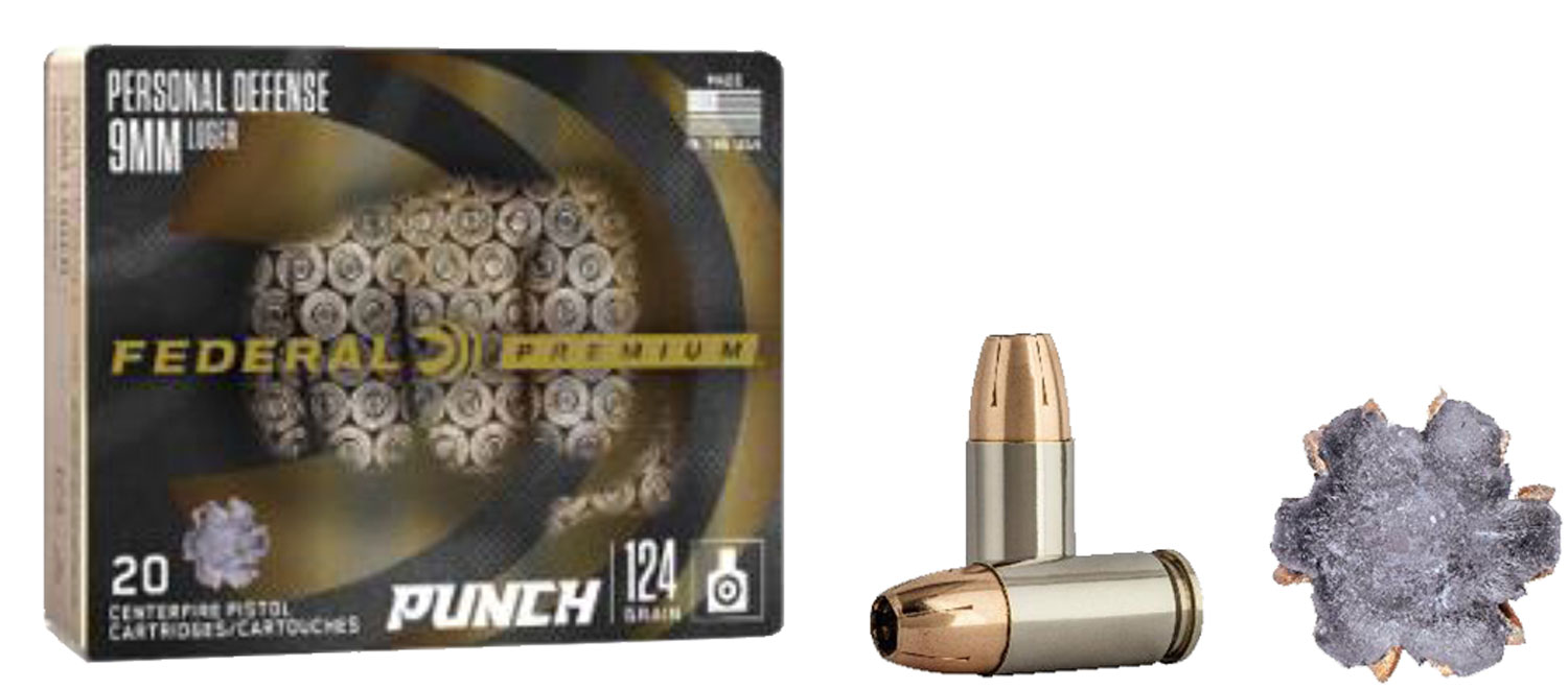 Federal PD9P1 Premium Personal Defense Punch 9mm Luger 124 gr Jacketed Hollow Point (JHP) 20 Bx/ 10 Cs