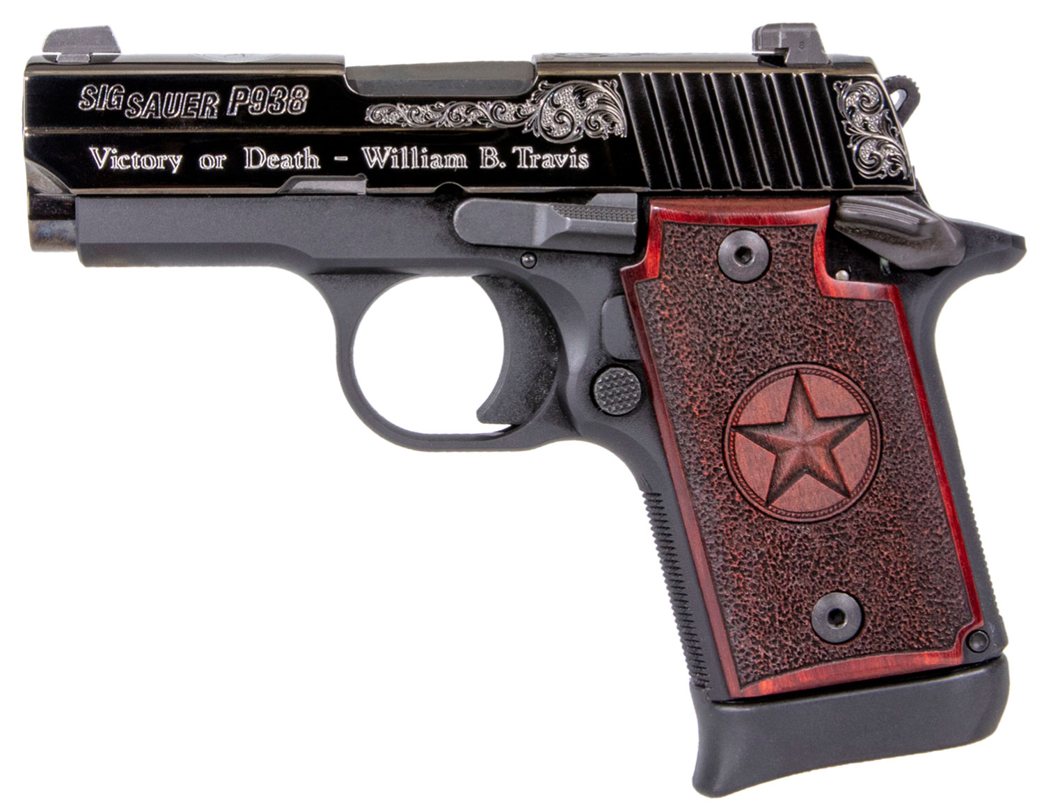 Sig Sauer 9389TXSAMBI P938 Texas Engraved Silver 9mm Luger 3