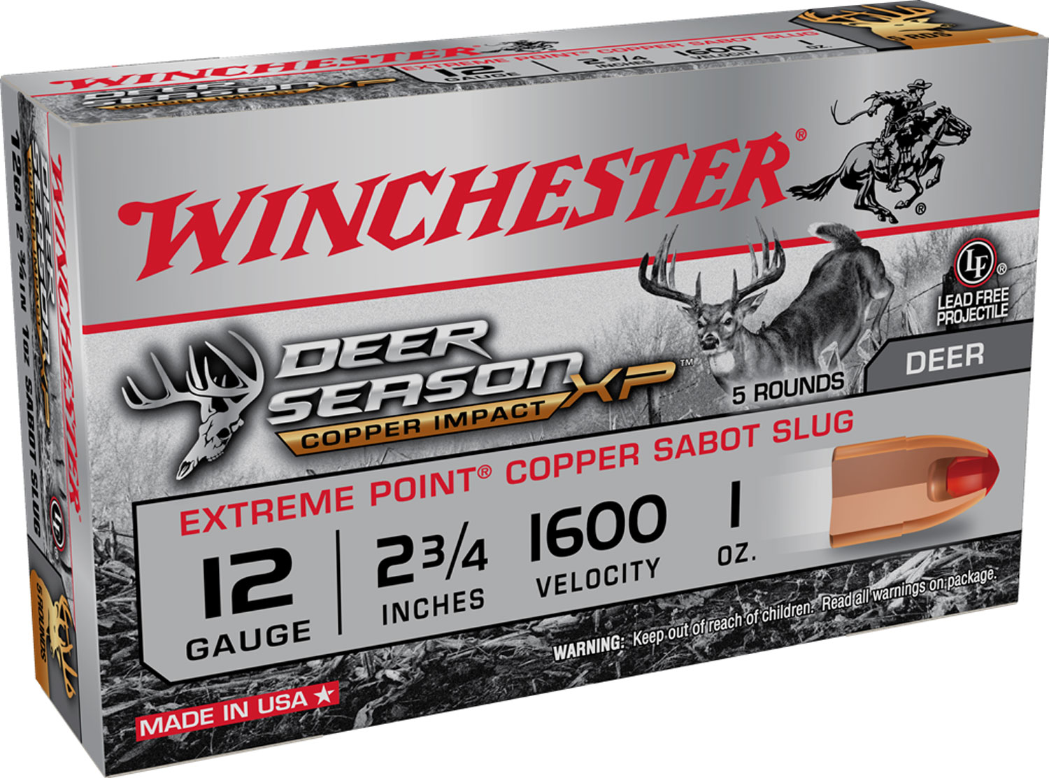 Winchester X12DSLF Deer Season XP Copper Slugs 12 ga 2 3/4 in 1oz
