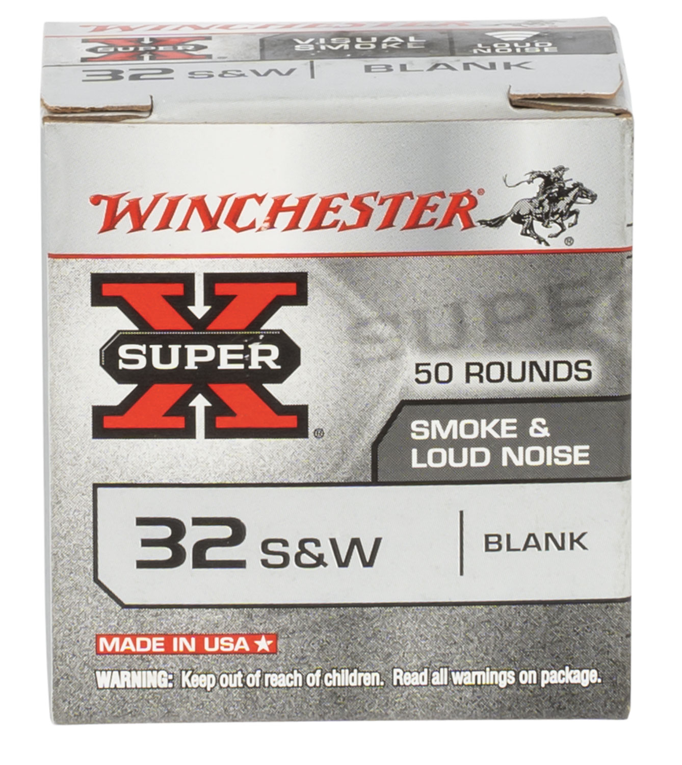 WINCHESTER SUPER-X 32 SW SMOKE & NOISE BLANKS 50RD 100BX/CS