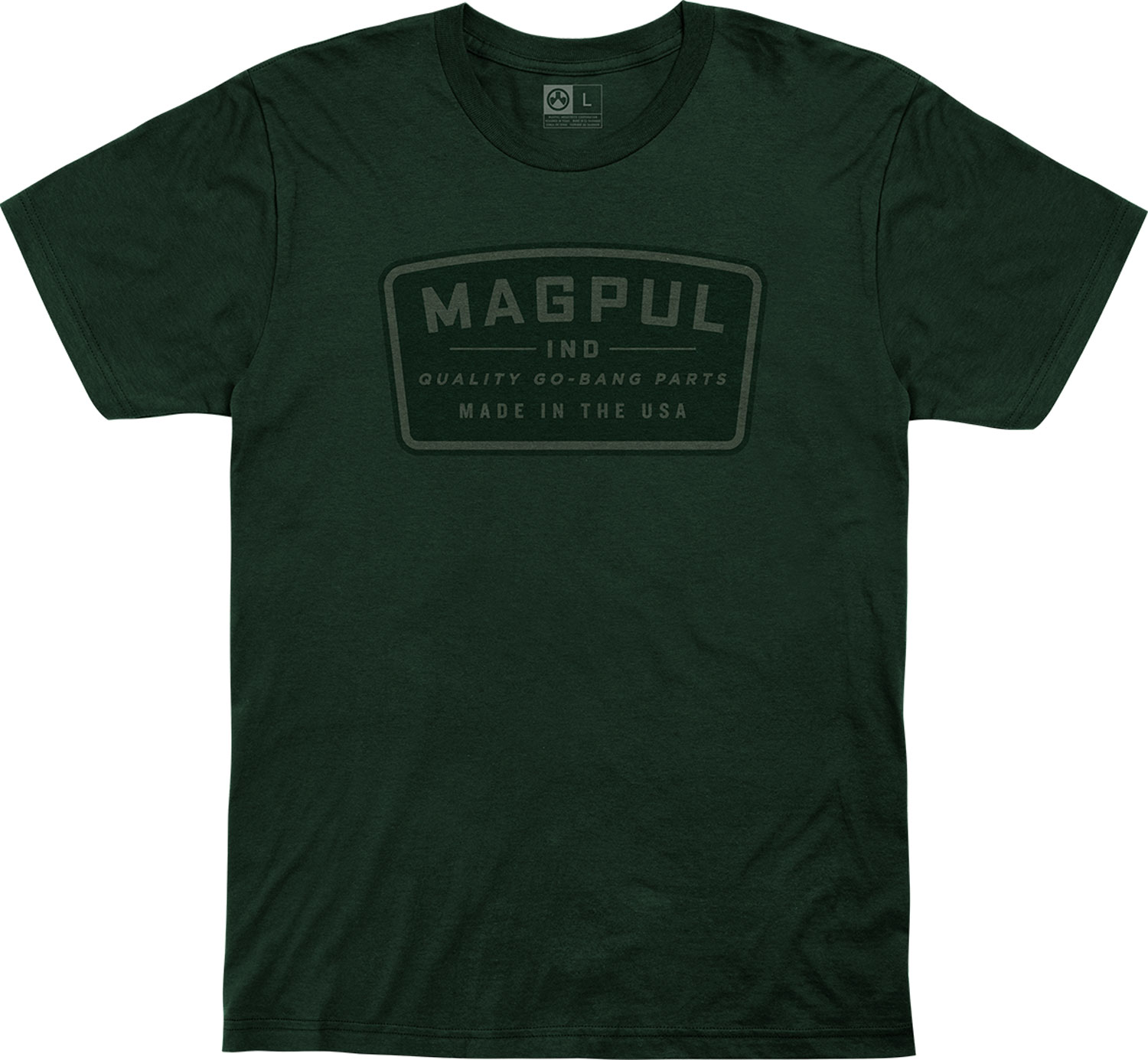 Magpul MAG1111-301-S Go Bang Parts  Forest Green Cotton Short Sleeve Small