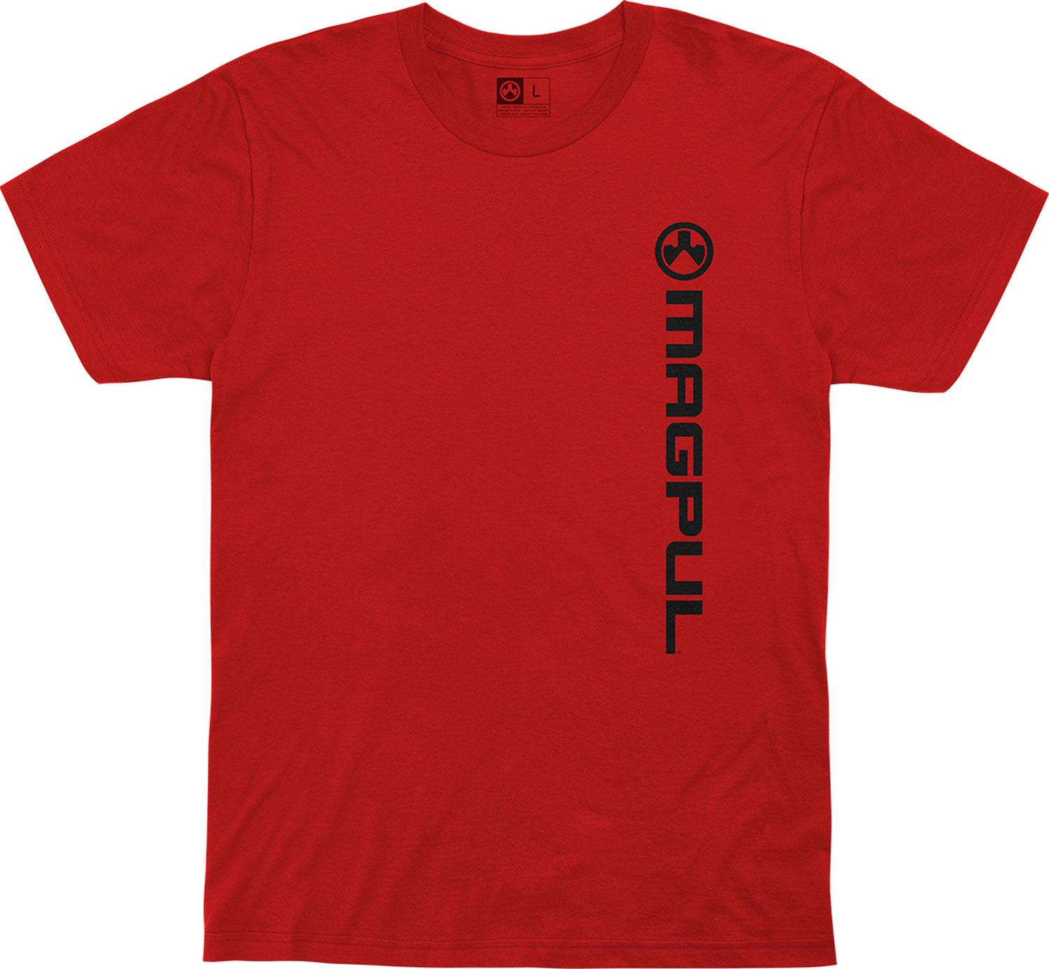 Magpul MAG1113-610-S Vertical Logo  Red Cotton Short Sleeve Small