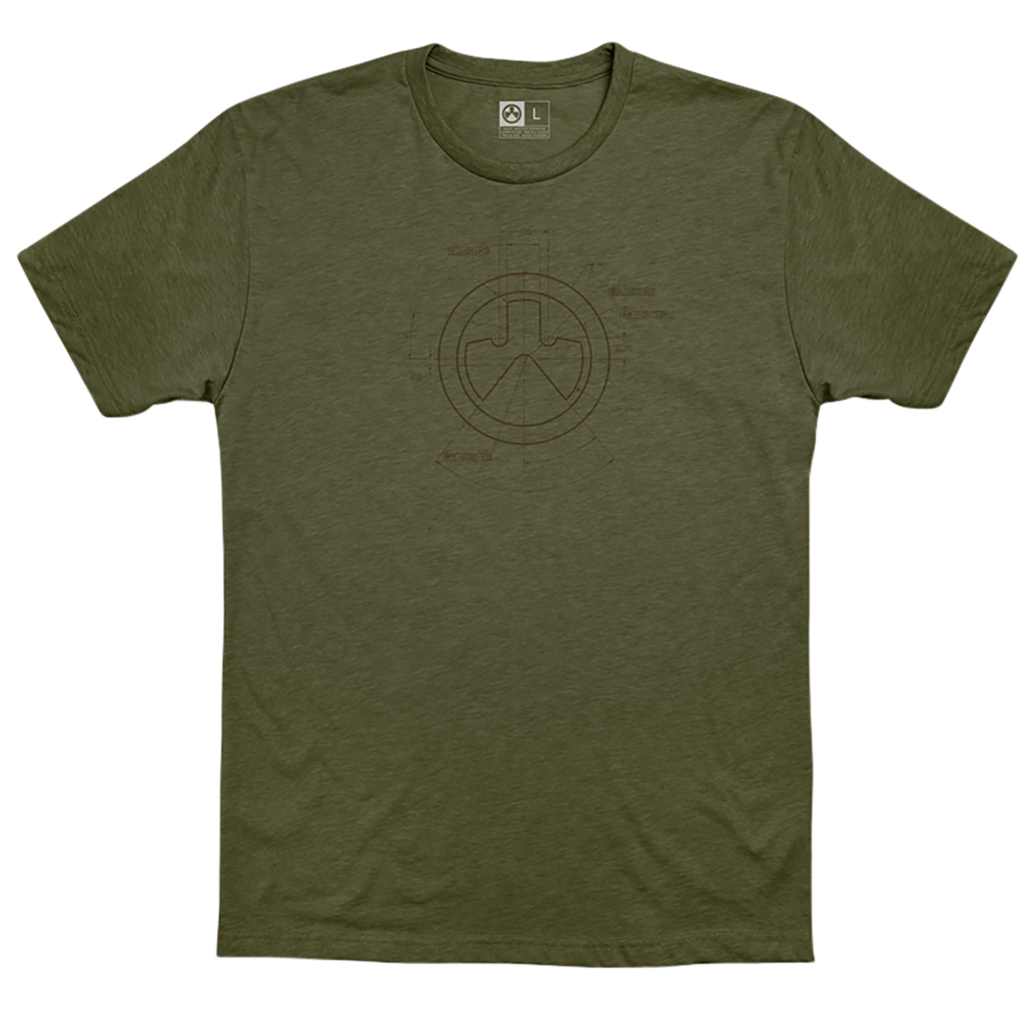 Magpul MAG1118-317-S Engineered CVC  OD Green Cotton/Polyester Short Sleeve Small