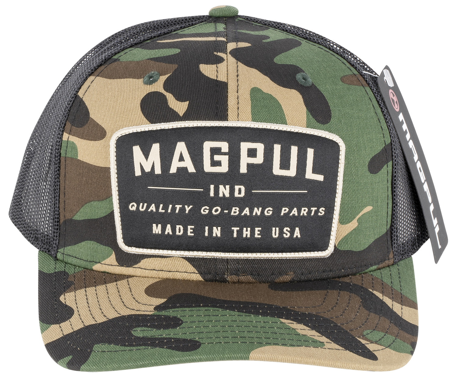 Magpul MAG1102-964 Go Bang Trucker Hat Woodland Adjustable Snapback OSFA Structured
