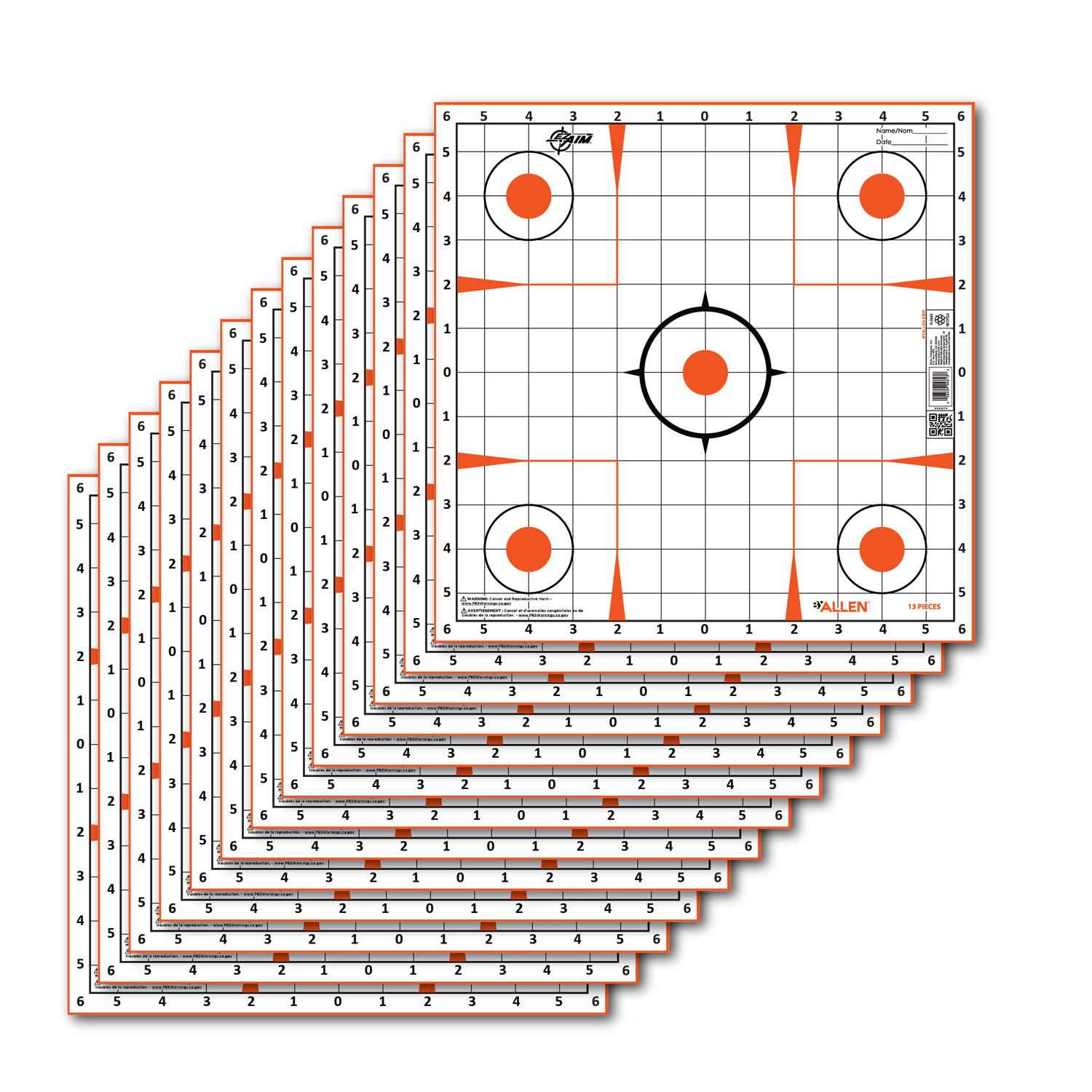 EZ-Aim 15333 Paper Targets  Sight-In Grid Paper Target 12