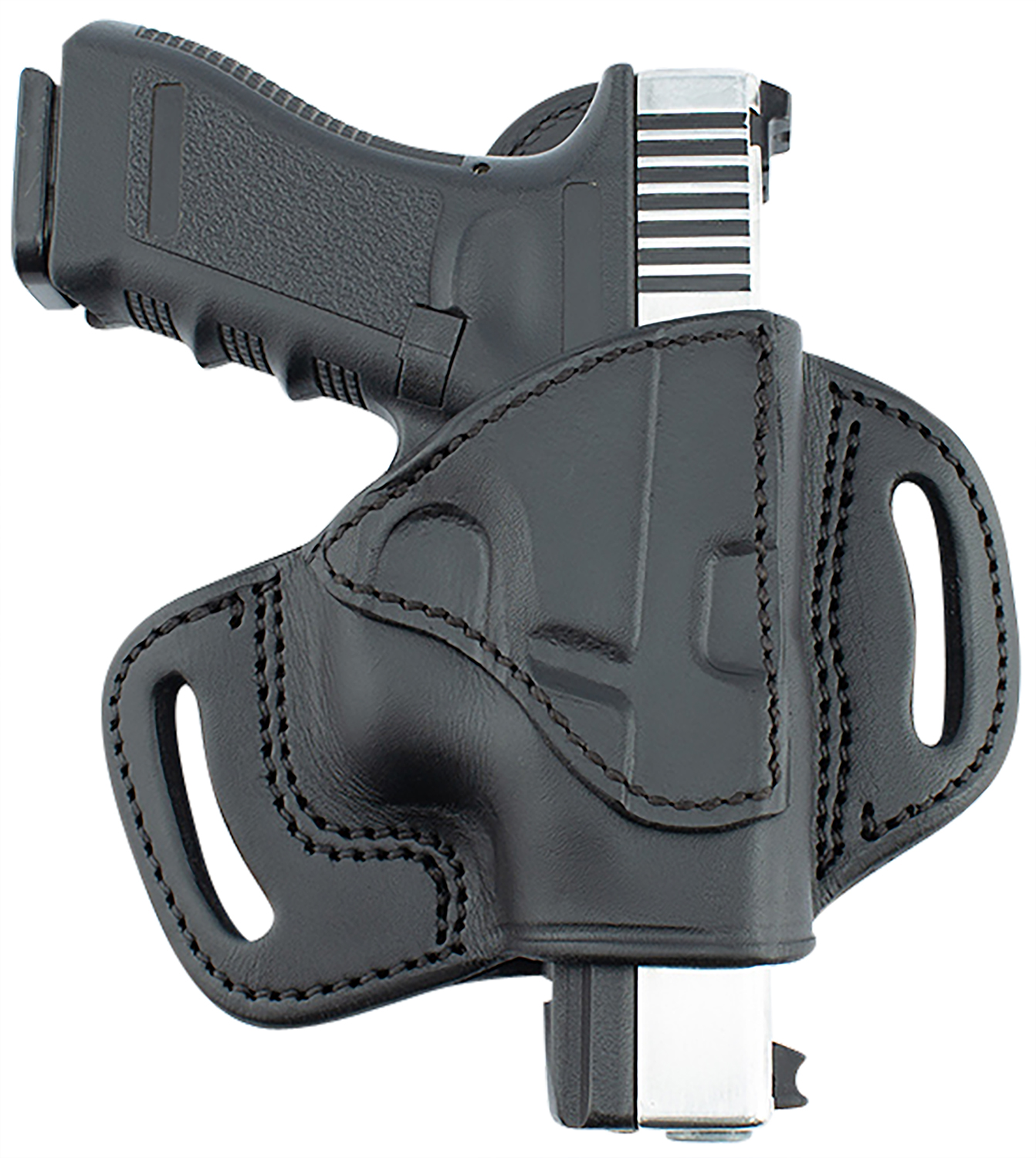 Tagua TXEPBH2520 Fort  Black Leather OWB compatible with Glock 19/Sig P320 Right Hand