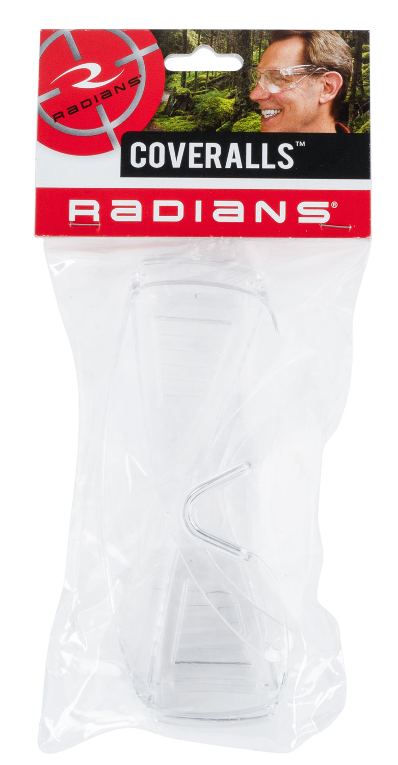 Radians CV0010 Coveralls Shooting Glasses Adult Clear Lens Polycarbonate Clear Frame