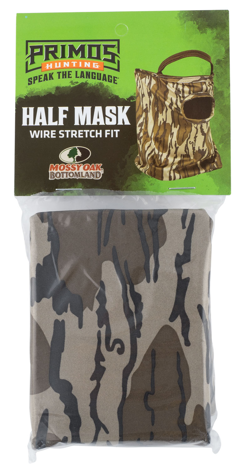 Primos Stretch 1/2 Facemask  <br>  Mossy Oak Bottomland