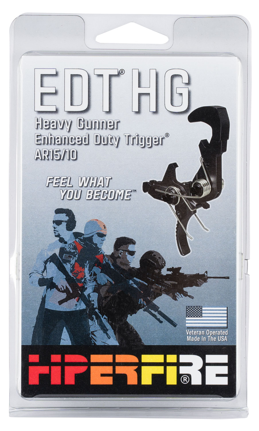 Hiperfire EDTHG Enhanced Duty Heavy Gunner Single-Stage Curved Trigger with 4.50-5.50 lbs Draw Weight for AR-Platform