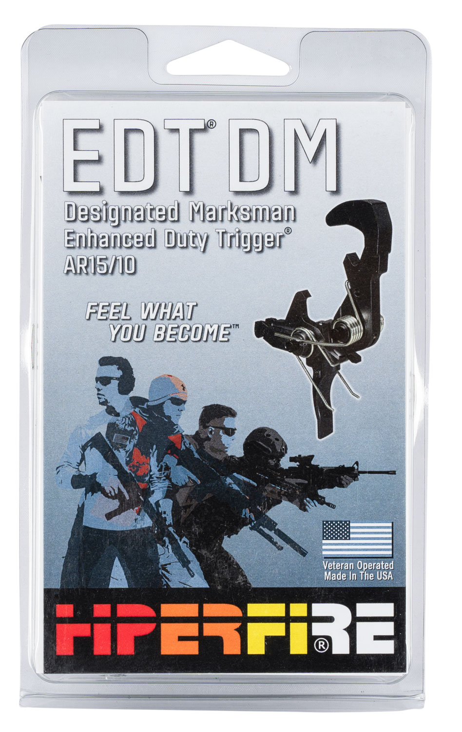 Hiperfire EDTDM Enhanced Duty Marksman Single-Stage Flat Trigger with 5-6 lbs Draw Weight for AR-Platform
