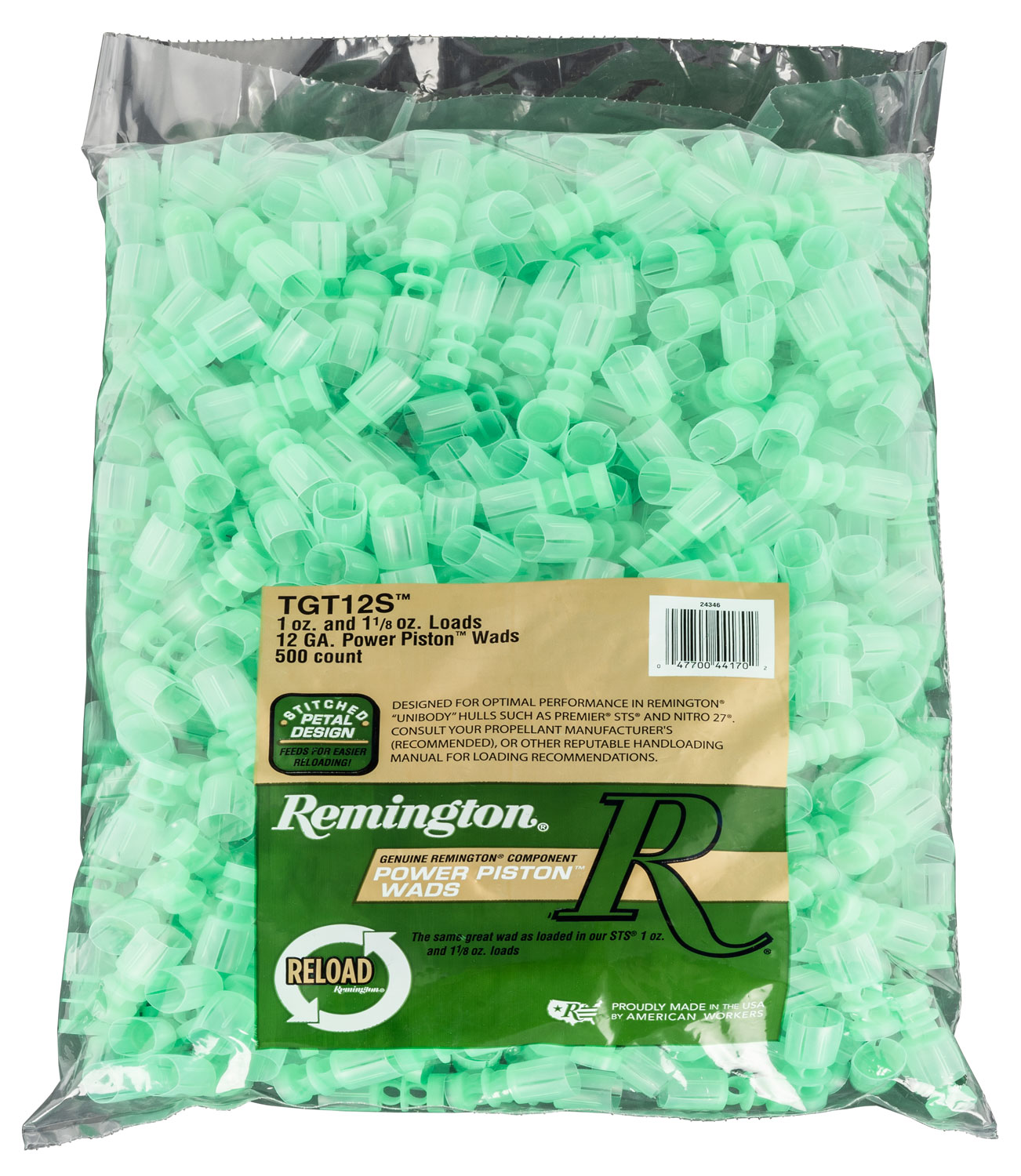 Remington TGT12S Tl Power Piston 1Pc Wad 12 GA 1-1/8oz 500Ct