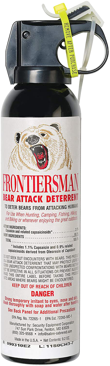 Sabre Frontiersman Bear Spray  <br>  9.2 oz with 3-in-1 Chest Holster