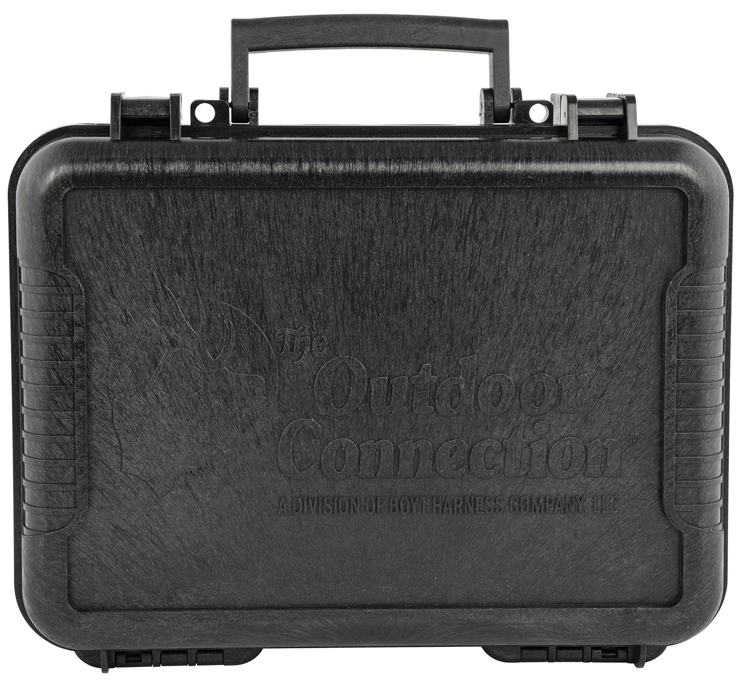 Outdoor Connection 10003 Molded Pistol Case  Black Polypropylene with Egg Crate Foam, Fold Away Handle & Padlock Tabs 11
