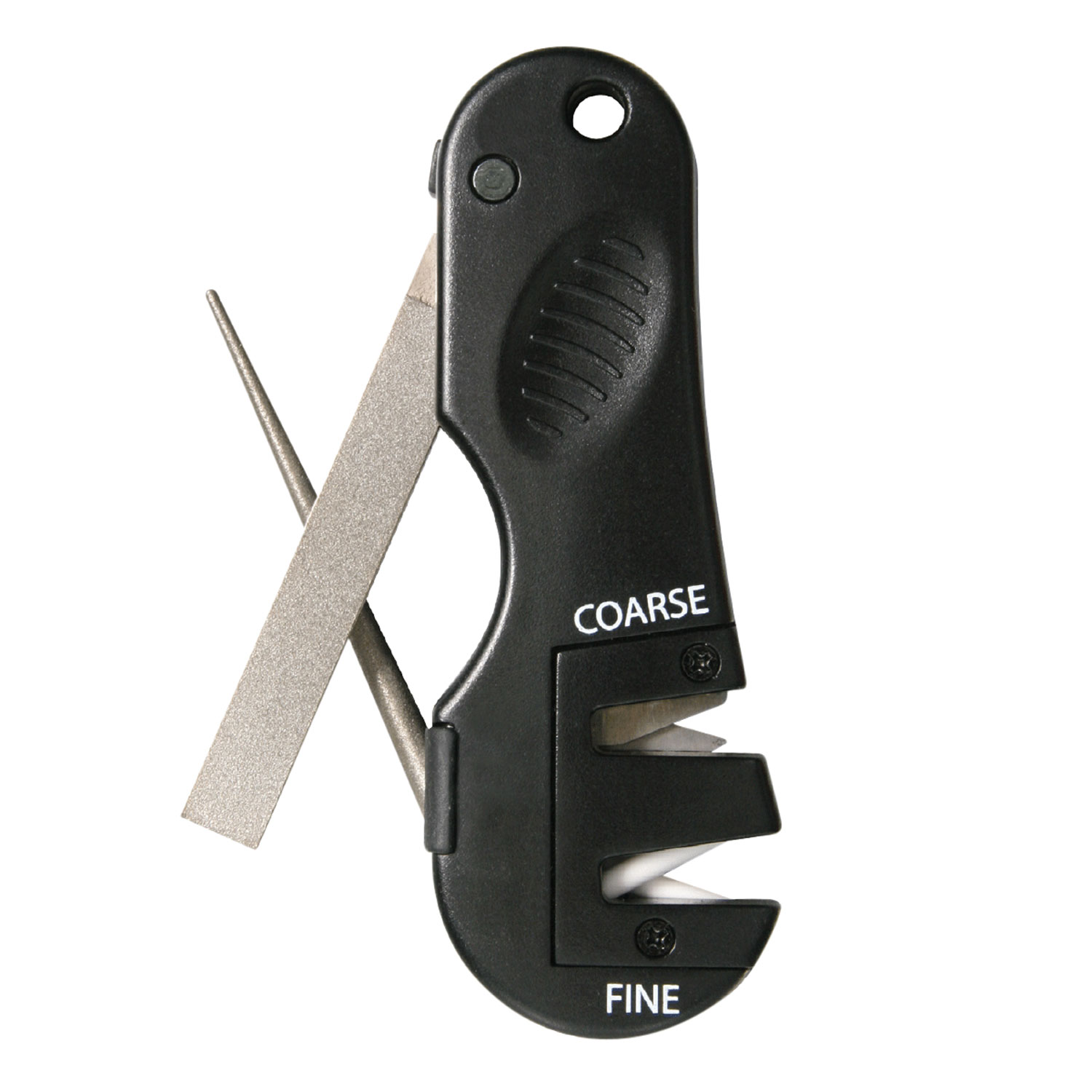 AccuSharp 029C 4-in-1 Knife & Tool Sharpener Hand Held Fine/Coarse Diamond Tungsten Carbide Sharpener Plastic Handle