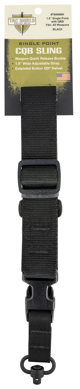 TAC SHIELD SLING SINGLE POINT CQB TACTICAL EXT BUTTON SWIVEL