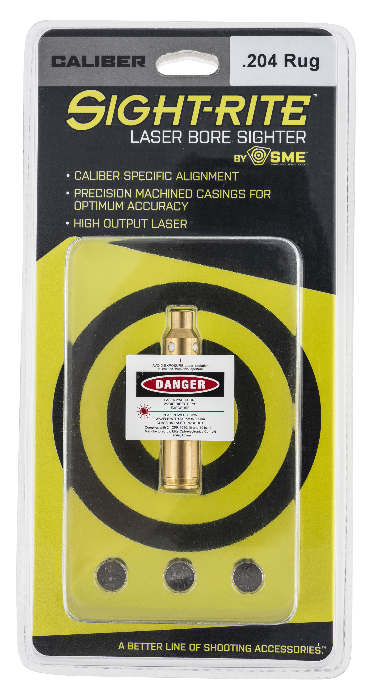 SME XSI-BL-204 Sight-Rite Laser Bore Sighting System 204 Ruger Brass