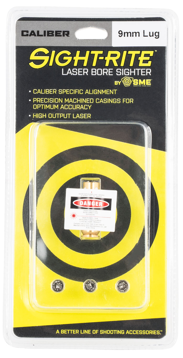 SME XSIBL9MM Sight-Rite Laser Bore Sighting System 9mm Luger Brass Casing