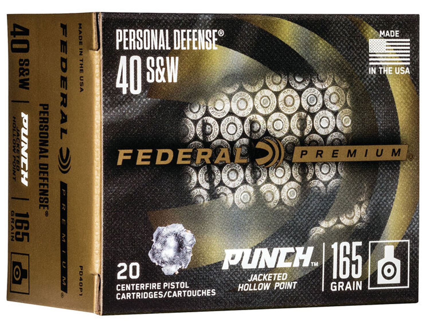FEDERAL PUNCH 40SW 165GR JHP 20RD 10BX/CS