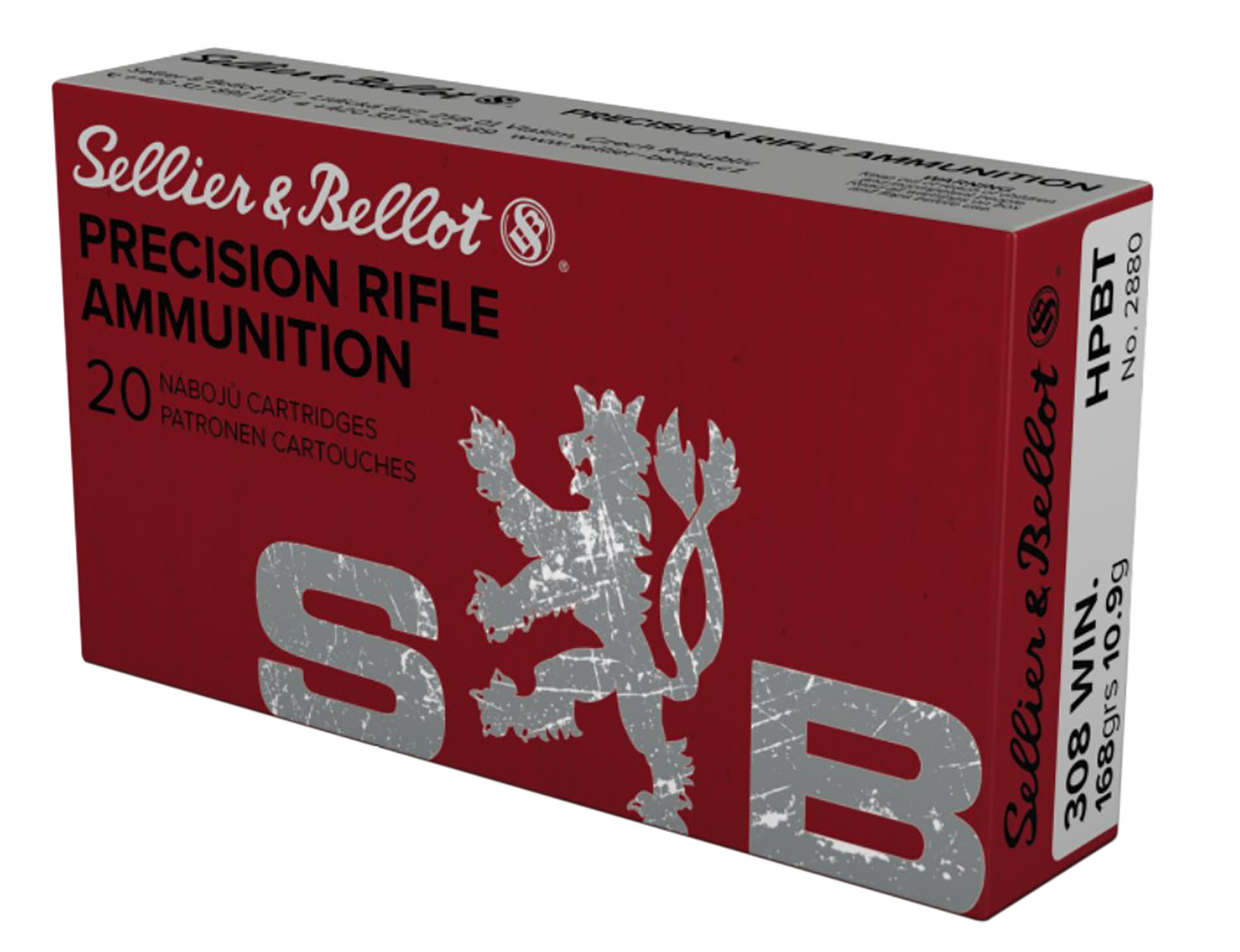 Sellier & Bellot SB308G Rifle  308 Win 168 gr Hollow Point Boat Tail (HPBT) 20 Bx/ 25 Cs