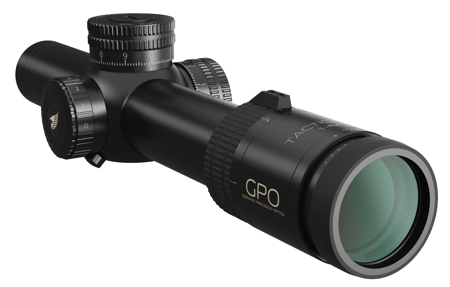 GPO SCOPE TACTICAL 1-8X24i HSi RETICLE 34MM MATTE!