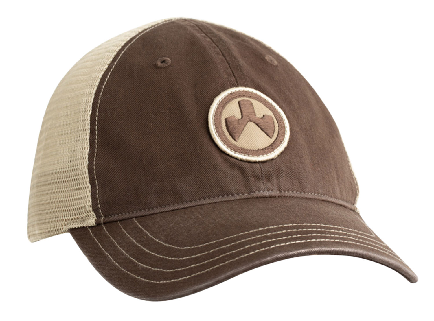 Magpul MAG1105-212 Icon Patch Trucker Hat Brown/Khaki Adjustable Snapback OSFA Unstructured