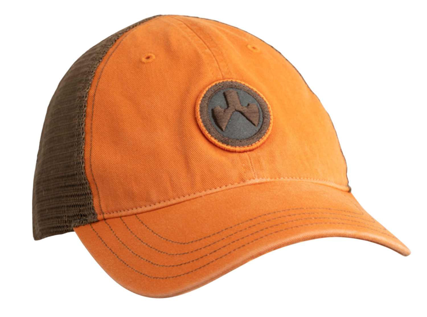 Magpul MAG1105-812 Icon Patch Trucker Hat Orange/Brown Adjustable Snapback OSFA Unstructured