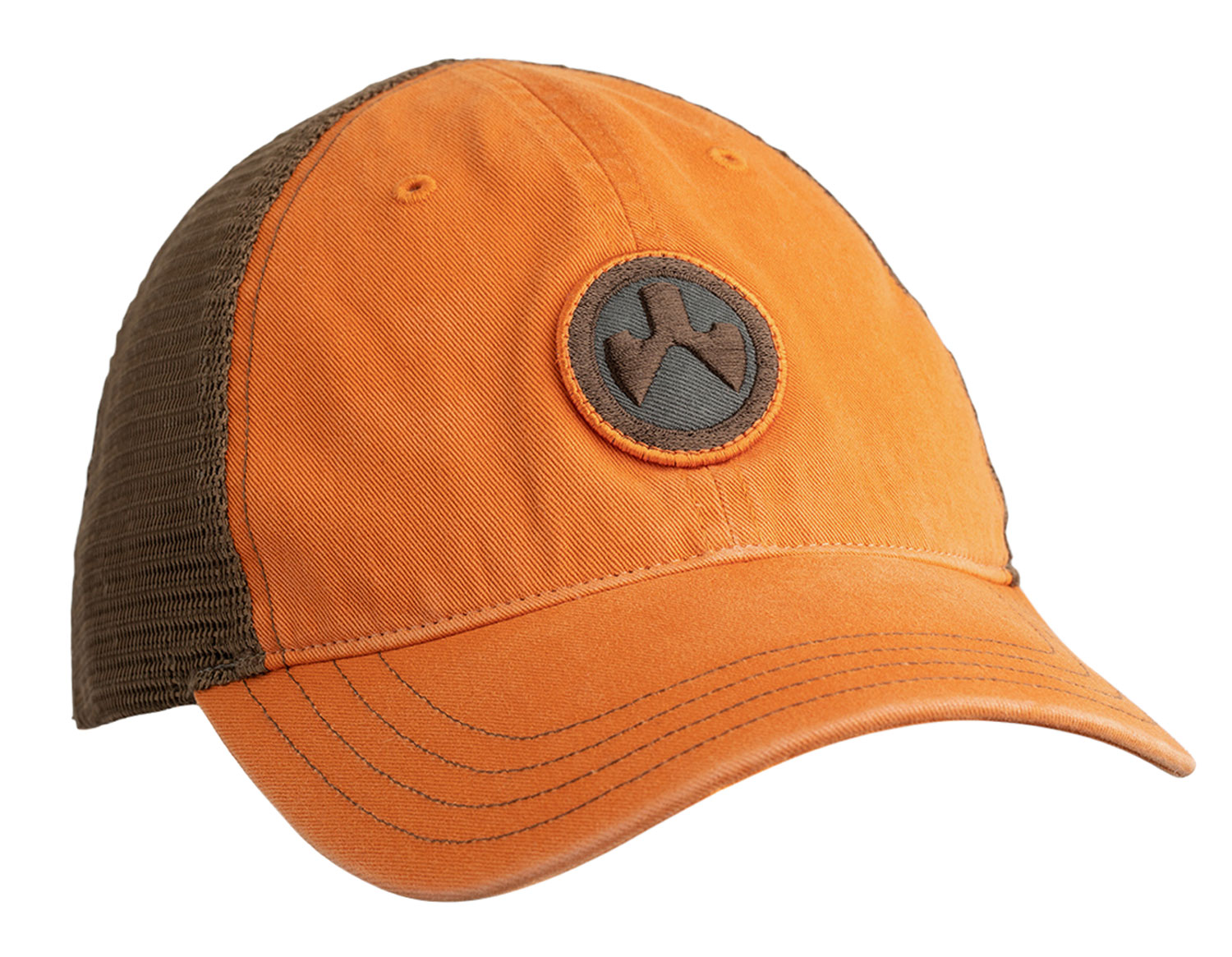 Magpul MAG1105-813 Icon Patch Trucker Hat Orange/Khaki Adjustable Snapback OSFA Unstructured