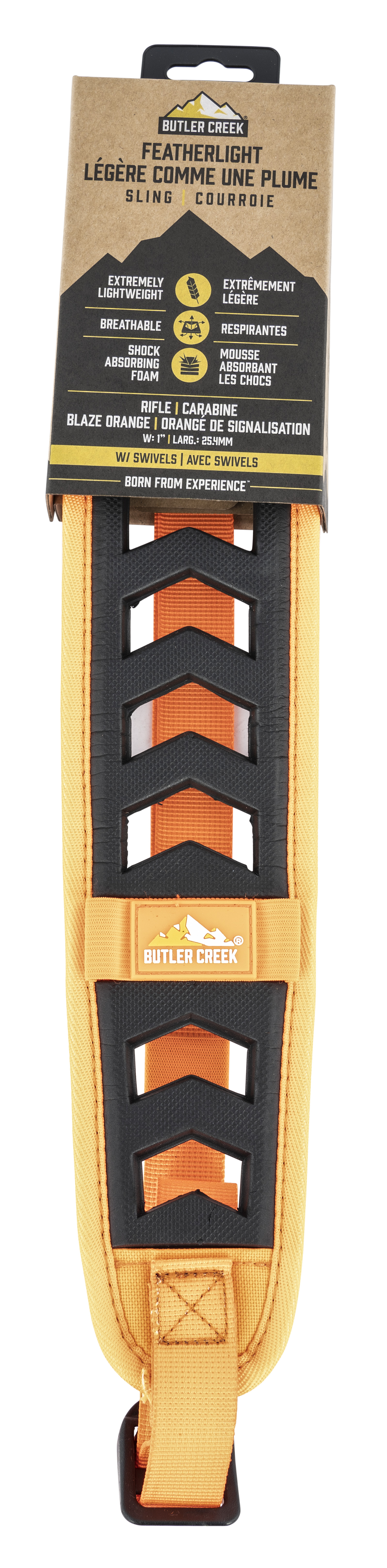 Butler Creek 190036 Featherlight Sling made of Blaze Orange Foam with 22