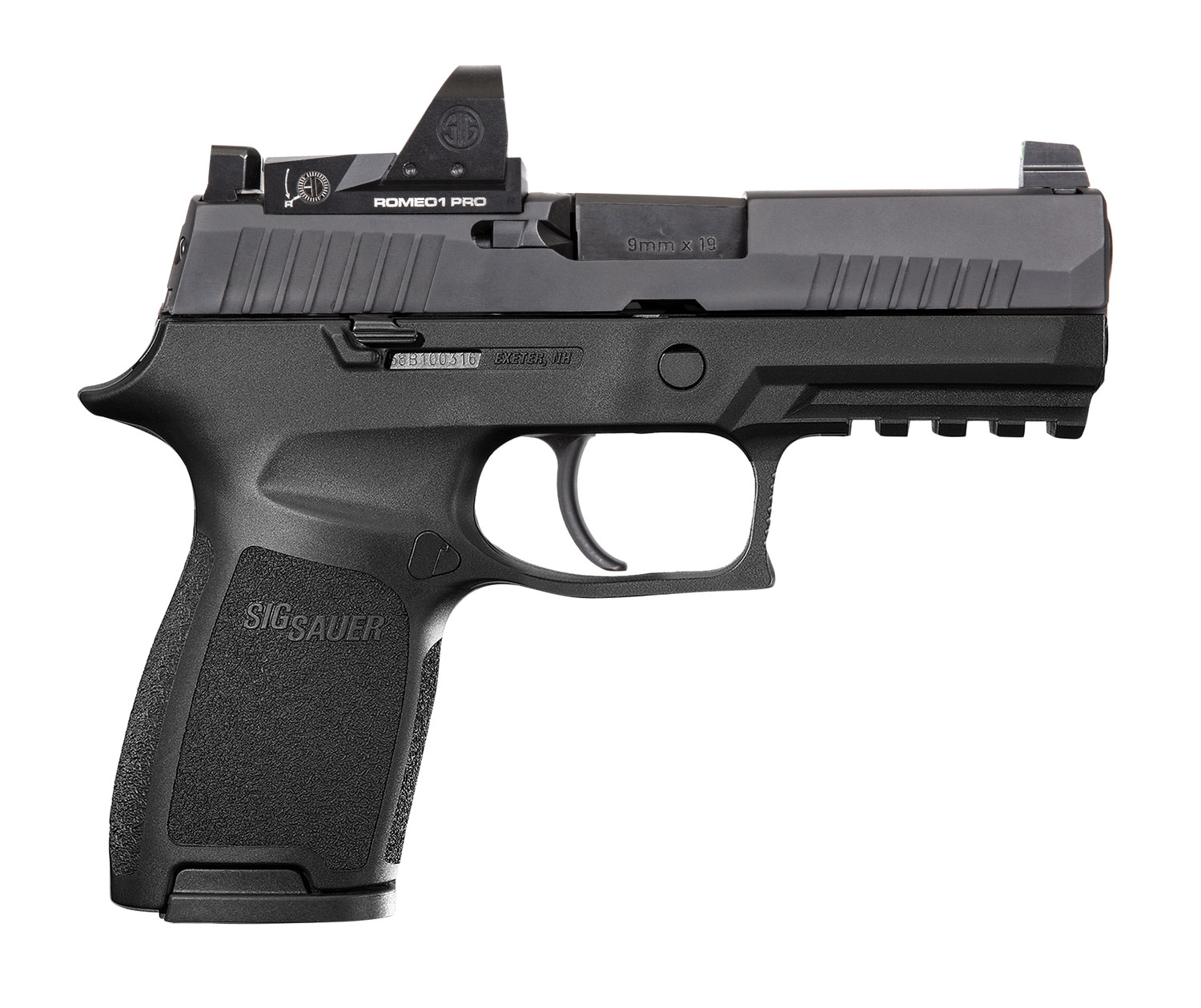 P320 CPCT 9MM 10+1 ROMEO1 PRO# | 320C-9-B-RXP-10 | RAIL