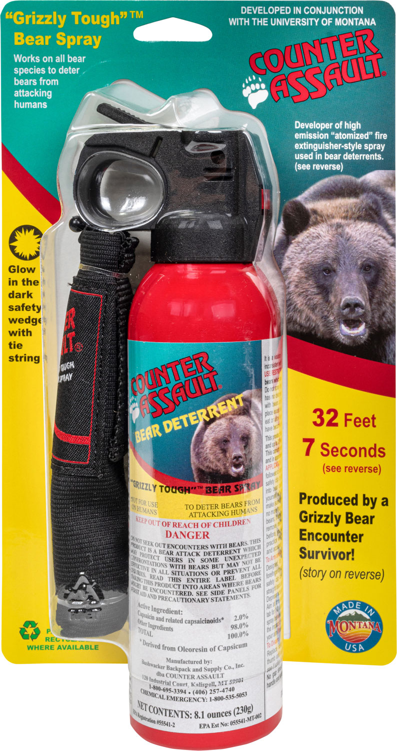 Counter Assault 15067025 Bear Spray  Capsaicin Range 32 ft-7 Seconds 8.10 oz Includes Holster