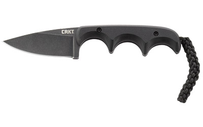 CRKT MINIMALIST BLACK DROP POINT NECK KNIFE 2.16
