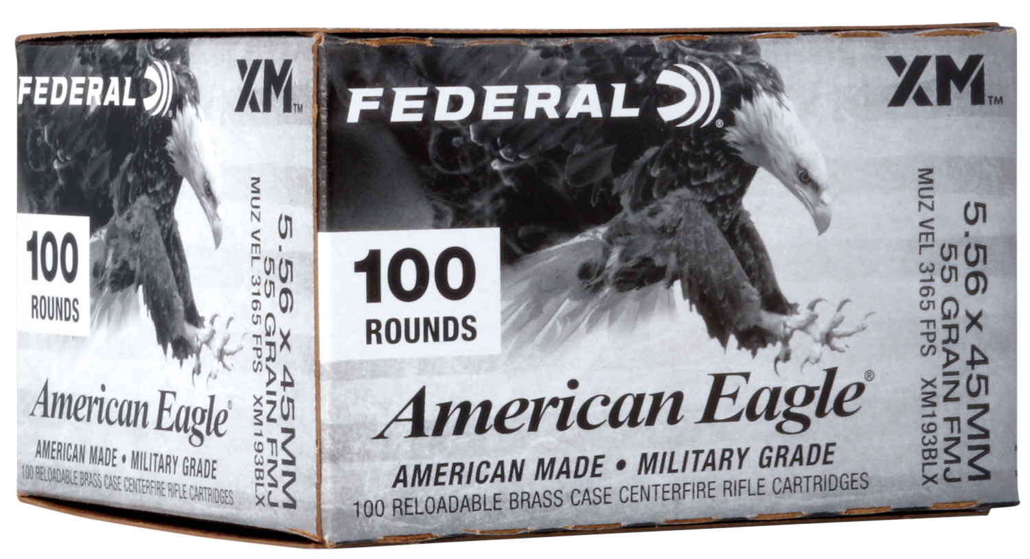 FEDERAL AE 5.56X45 CASE LOT 55GR FMJ-BT 500RD
