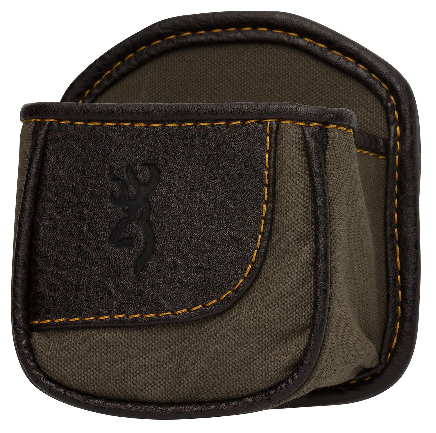 Browning 121504842 Laredo Shell Carrier Olive Cotton Canvas w/Leather Trim