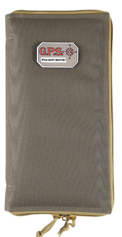 GPS PISTOL SLEEVE LARGE LOCKABLE ZIPPER TAN NYLON
