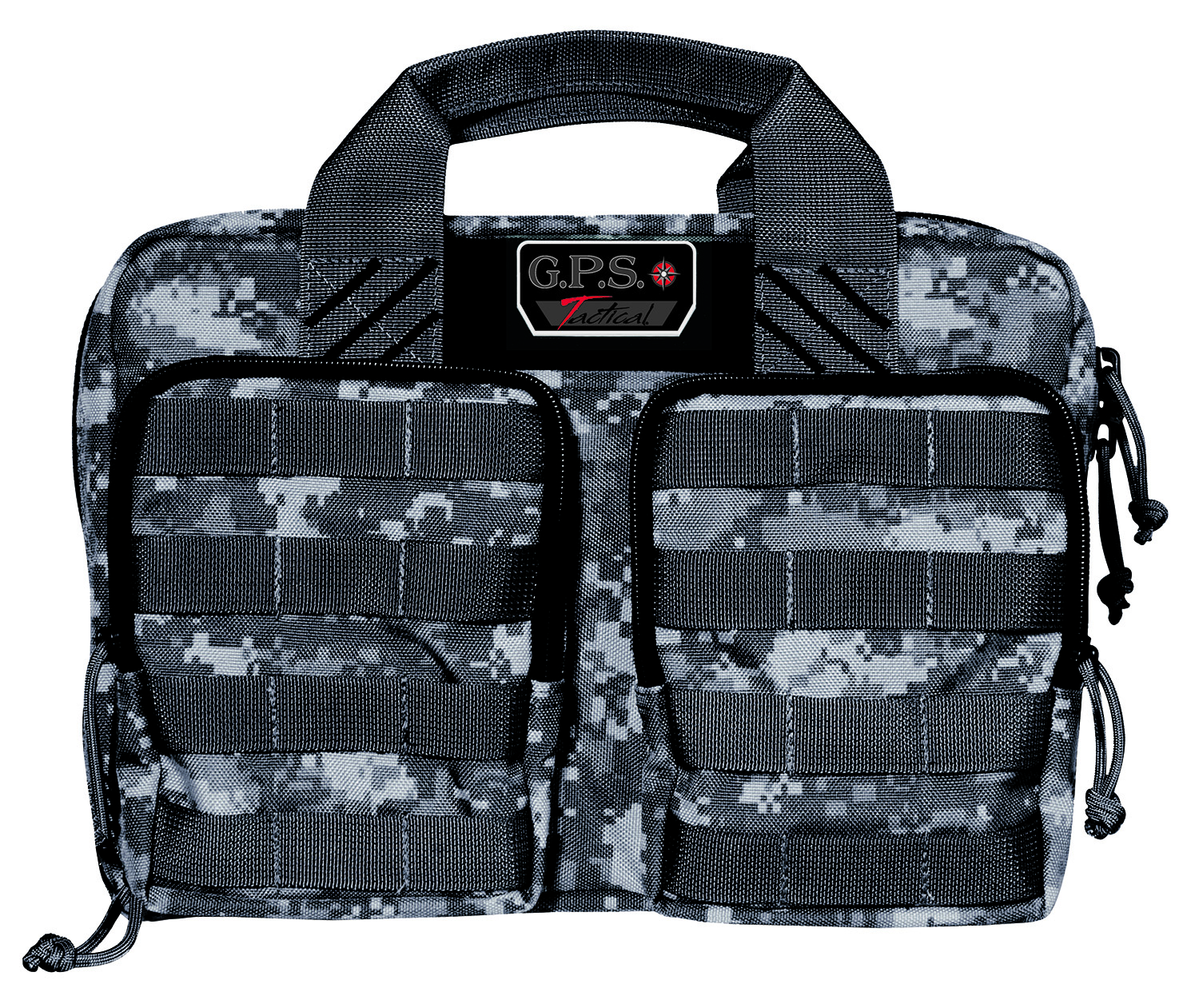GPS Bags GPST1315PCG Tactical Quad +2 Gray Digital 1000D Polyester with YKK Lockable Zippers, 8 Mag Pockets, 2 Ammo Front Pockets, Visual ID Storage System & Holds Up To 6 Handguns