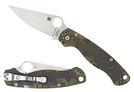 SPYDERCO PARA MILITARY2 CAMO G10 PLN