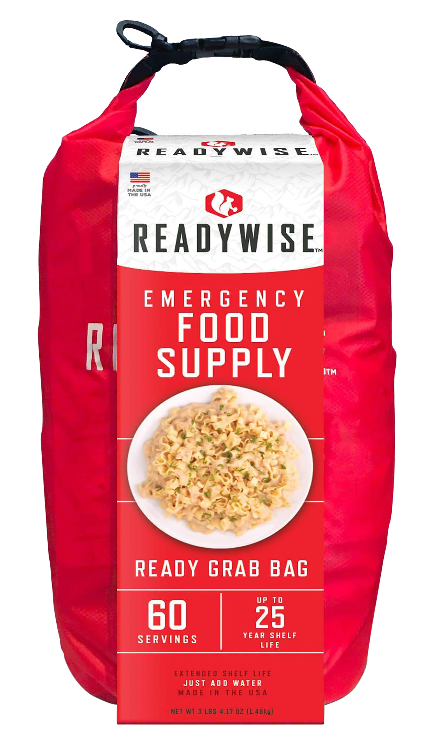 ReadyWise RW01641 Emergency Supply 60 Serving w/Dry Bag Includes 15 Four Serving Pouches