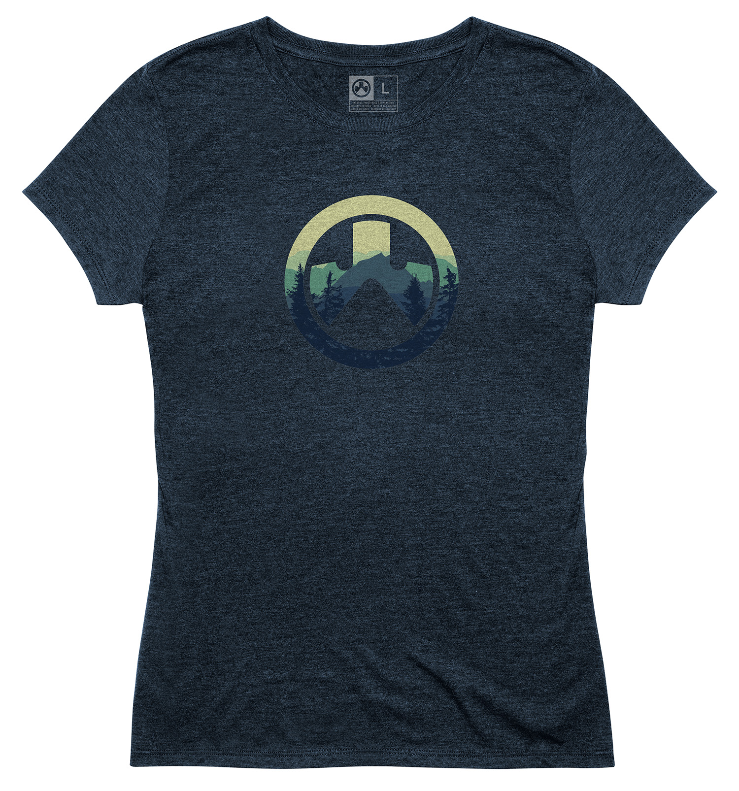 Magpul MAG1193-411-L Cascade Womens Navy Heather Cotton/Polyester Short Sleeve Large