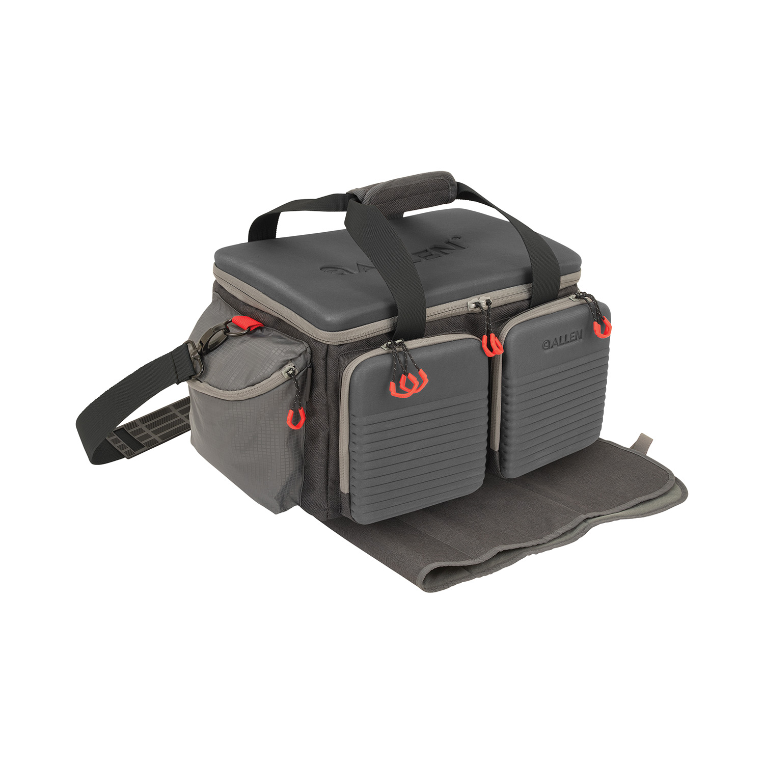 Allen 8325 Competitor Premium Gray Molded Lockable Range Bag w/Internal Tote & Fold-Up Gun Mat